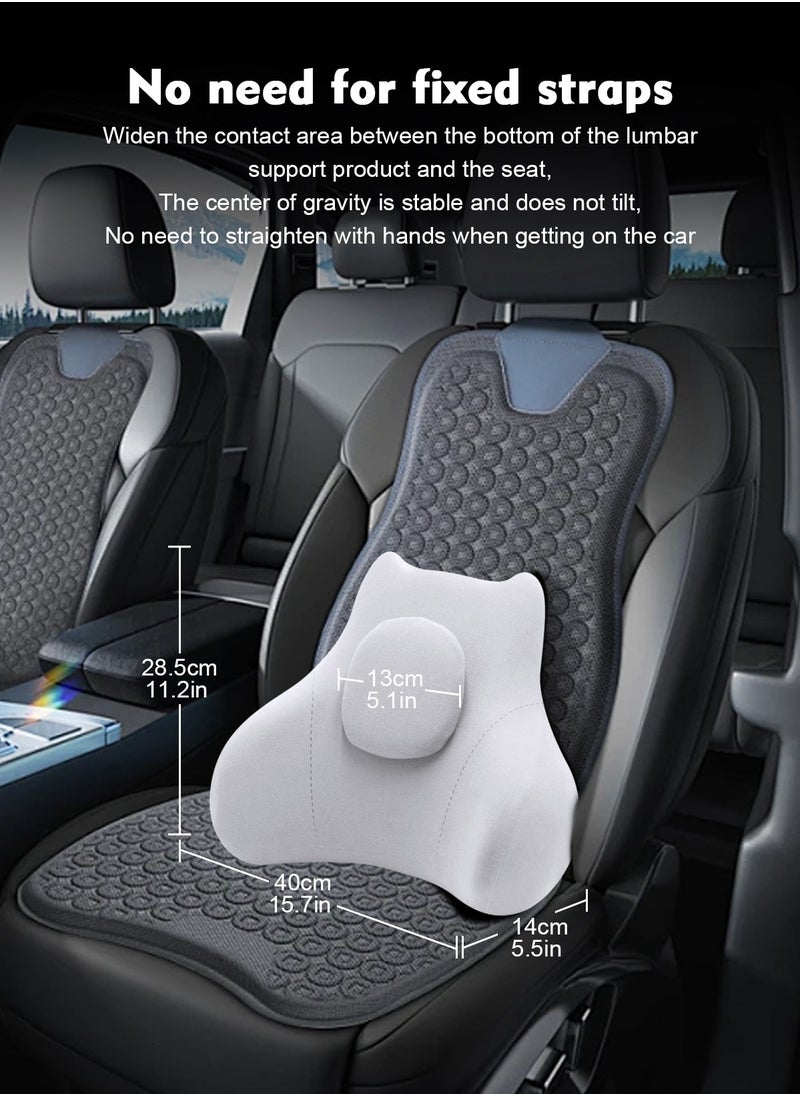 HomarKet Lumbar Support Pillow for Office Car Back Support Pillow with Memory Foam Pad Back Cushion for Back Pain Relief Improve Posture Cushion  - Image 5