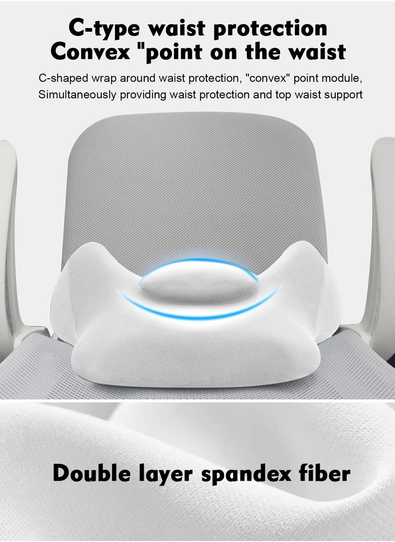HomarKet - Lumbar Support Pillow for Office Car Back Support Pillow with Memory Foam Pad Back Cushion for Back Pain Relief Improve Posture Cushion - Image 1