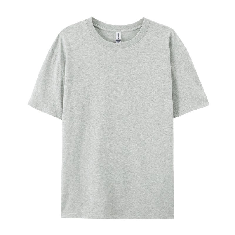 Caribbean 79000-180G Pure Cotton Round Neck Short-Sleeved T-Shirt Trendy Loose And Printable - Image 1