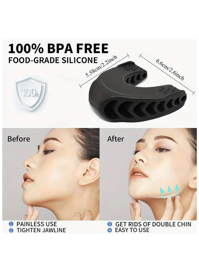 Generic 4Pcs Jaw Exerciser, Latest Version Jawline Shaper for Men & Women, Jawline Exerciser, Jaw Trainer, Tighten & Tones, Target Your Chin & Cheekbones, Facial Exerciser for Beginner Intermediate Advanced  - Image 3