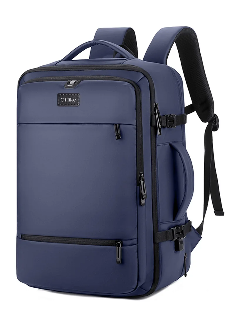 هايك Hike Unisex Expandable Shoulder Backpack Water Resistant Laptop Daypack with 360° Degree Opening and Separate Laptop Compartment for Travel/Business/College, HK2101-BLUE