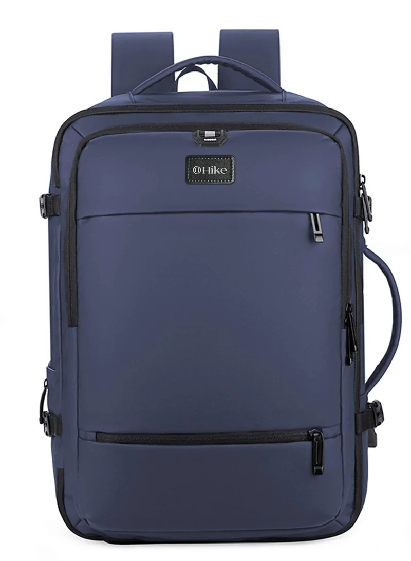 هايك Hike Unisex Expandable Shoulder Backpack Water Resistant Laptop Daypack with 360° Degree Opening and Separate Laptop Compartment for Travel/Business/College, HK2101-BLUE