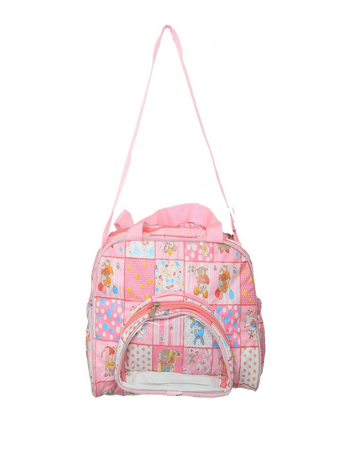 Kuber Industries Rexine 35 cms Pink Baby Bag (KUBBABY0472) - Image 1