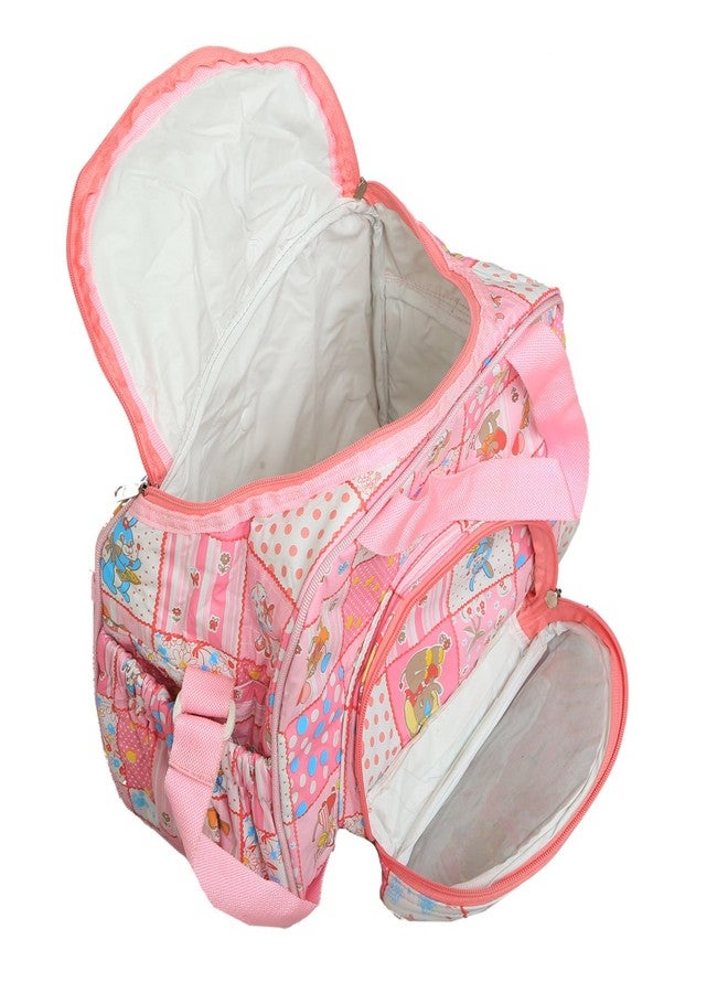 Kuber Industries Rexine 35 cms Pink Baby Bag (KUBBABY0472) - Image 2
