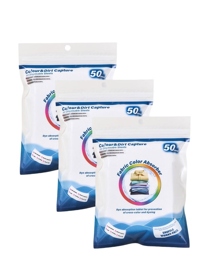 Generic 150PCS Mixed Washing Of Clothes To Prevent Staining,Anti-cross Dyeing,Fabric Color Absorb Sheet 50PCS*3  - Image 1