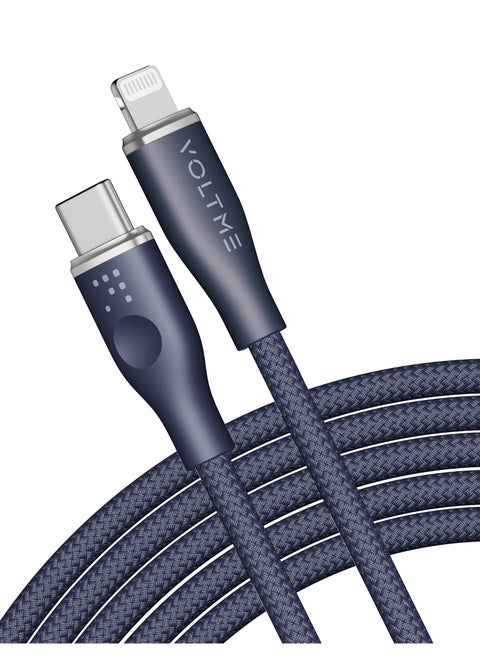 USB C to Lightning Cable, PD 30W Powerlink RUGG Double Nylon Braided Fast Charging Cord (2.0m/6.6ft), USB 2.0 with 480Mbps Data Transfer Speed, Compatible with iPhone 14/14 Plus/14 Pro/14 Pro Max/iPhone 13/12/11/XS/Pro Max/Pro/Mini/SE, iPad 9, and More Devices (Blue)