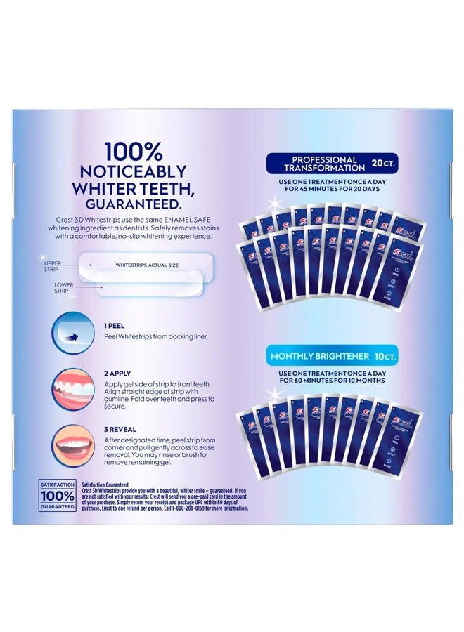 Crest شرائط تبييض الأسنان 3D، 40 + 20 شريط - Image 2