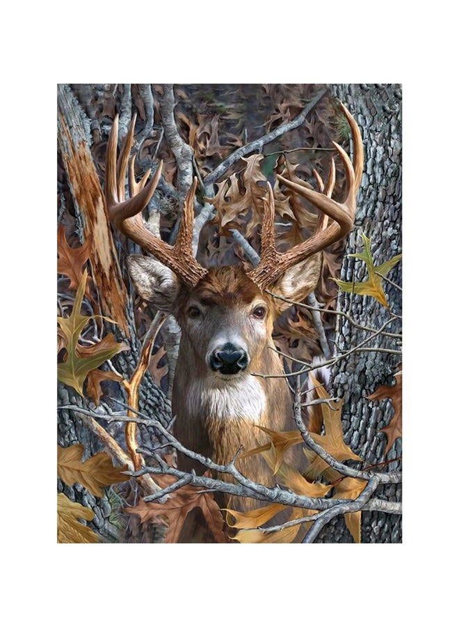 Fountor Deer Diamond Art Kits for Adults, Deer Diamond Painting Kits for Adults Beginners, DIY 5D Forest Diamond Painting with Round Gem Art Kits for Gift Home Wall Decor 12x16 Inch - Image 1