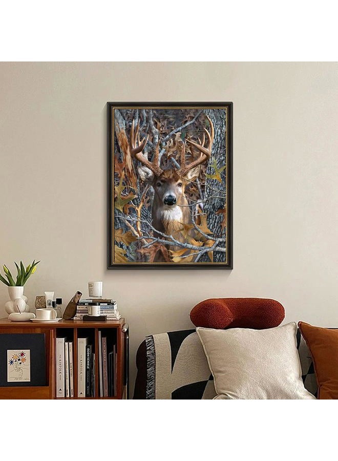 Fountor Deer Diamond Art Kits for Adults, Deer Diamond Painting Kits for Adults Beginners, DIY 5D Forest Diamond Painting with Round Gem Art Kits for Gift Home Wall Decor 12x16 Inch - Image 3
