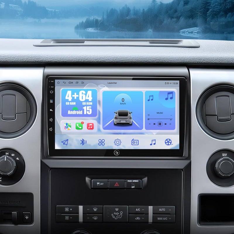 Bestview 4G+64G Car Radio Upgrade for Ford F150 2009-2014: Android 15 Car Stereo for F150 Radio with 9 inch Touch Screen, Wireless Carplay/Android Auto, GPS, WiFi, Bluetooth,FM RDS Audio, SWC, Backup Camera - Image 1