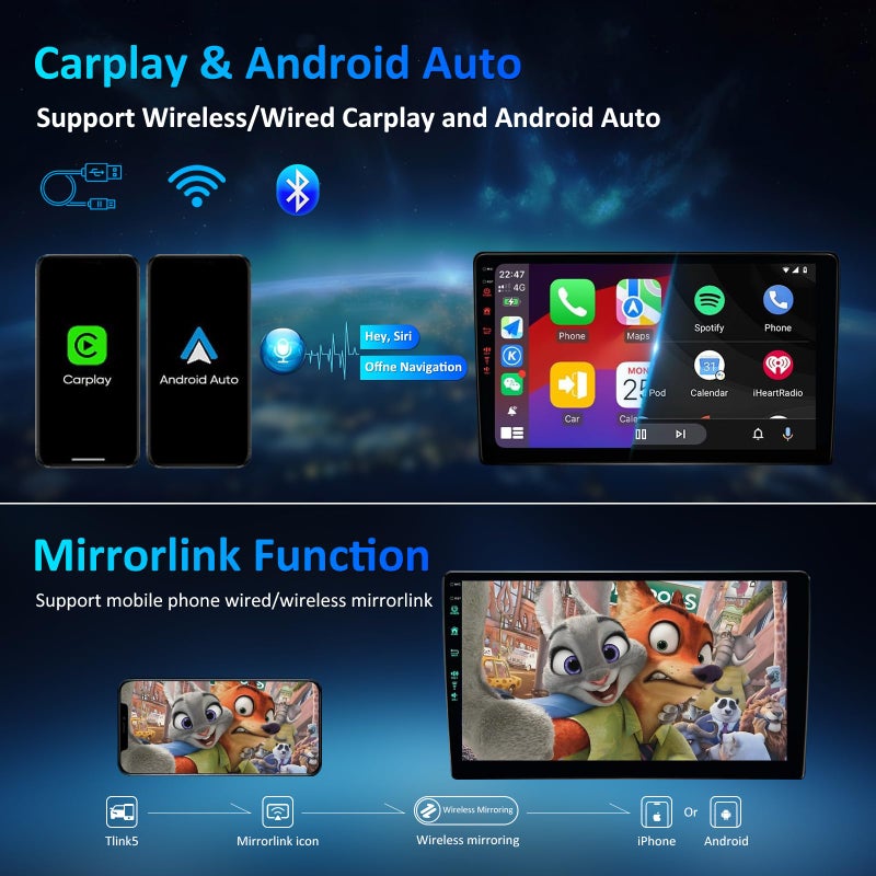 Bestview 4G+64G Car Radio Upgrade for Ford F150 2009-2014: Android 15 Car Stereo for F150 Radio with 9 inch Touch Screen, Wireless Carplay/Android Auto, GPS, WiFi, Bluetooth,FM RDS Audio, SWC, Backup Camera - Image 3