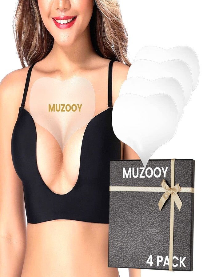 Muzooy لصقات تجاعيد الصدر من موزوي 4 عبوات، لصقات سيليكون مضادة للتجاعيد، قابلة لإعادة الاستخدام ودرجة طبية 100%، لصقات مضادة للتجاعيد للصدر، علاج لإزالة التجاعيد أثناء النوم - Image 1