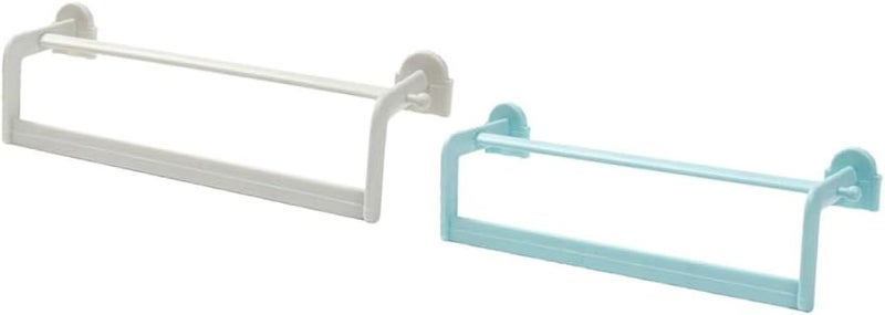 2Pcs Adhesive Wall Mount Towel Rack Double Bar Bathroom Storage Stand Strong Load Bearing - Image 2