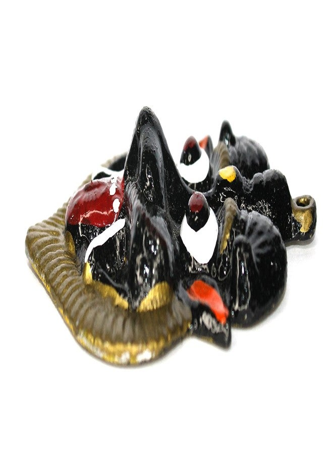 GRI9 Metal Tibetan Buddhism Mahakal Nazar Battu Face Mask For Negative Energy Remover And Evil Eye Protector Nepalese Home Wall Decor (Small Black) - Image 3