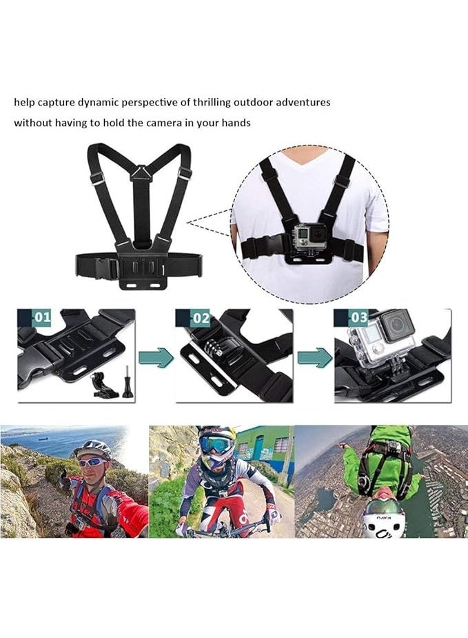 TEKCAM Action Camera Head Strap Chest Strap Mount Chest Harness with Carrying Bag Compatible with Gopro Hero 12 11 10 9 8 7/AKASO EK7000 Brave 4 V50/Apexcam/Dragon Touch/WOLFANG Action Camera - Image 4