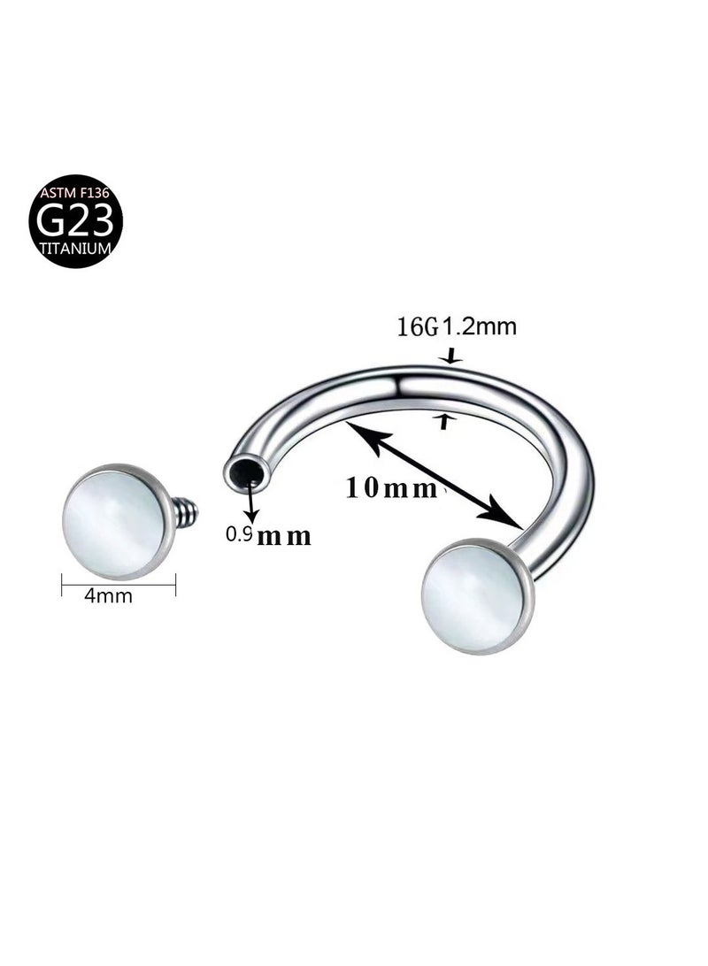 إينوشا أقراط و حلقات أنف من سبائك التيتانيوم G23 – مجوهرات ثقب الجسم المضادة للحساسية مع زركونيا مكعبة، مثالية للبشرة الحساسة (ذهبي و فضي)" - Image 2