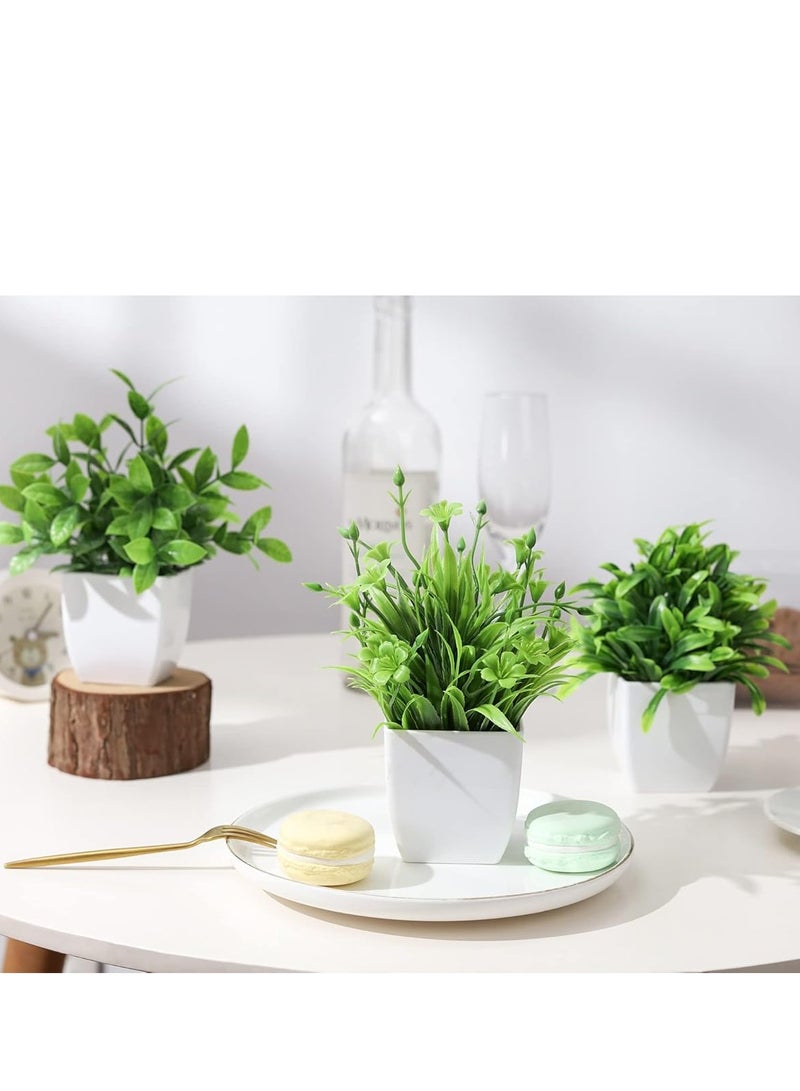 نباتات صناعية صغيرة في أصيص من دير روز 6 قطع - Image 2