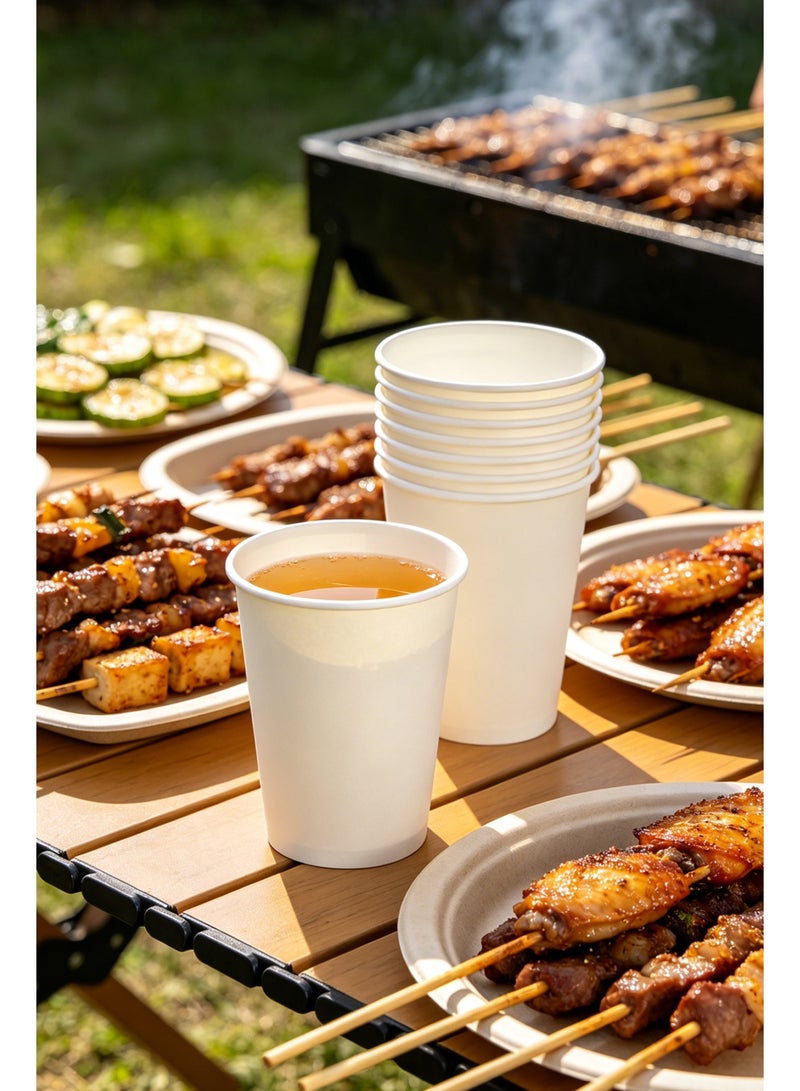 50 Piece 500ml Paper Cups, 16 Oz Disposable Drink Cups, for Coffee, Water, Tea, Cold and Hot Beverages - Image 3