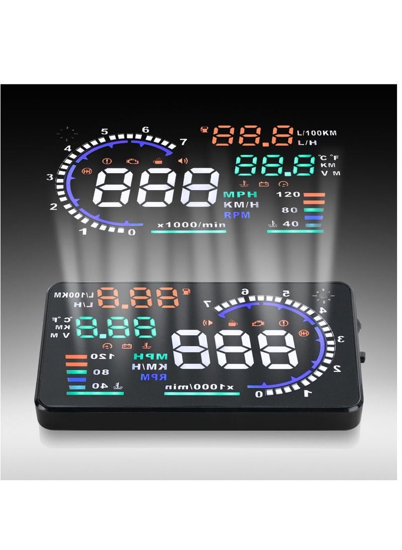 جولف لينك شاشة عرض أمامية GULFLINK (HUD) عداد سرعة السيارة A8  - Image 4