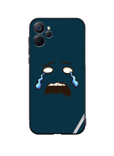 Protective Case Cover For Realme 9i 5G Crying Face Design Multicolour