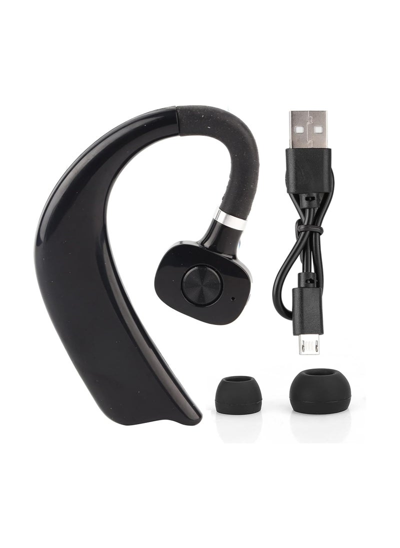 Generic - Bluetooth Headphone Headset with Microphone, Single Ear Bluetooth Headset for Running and Driving Suddenly (Black) - Image 1