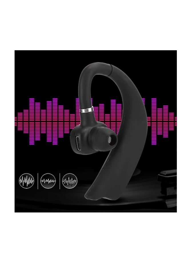 Generic - Bluetooth Headphone Headset with Microphone, Single Ear Bluetooth Headset for Running and Driving Suddenly (Black) - Image 1