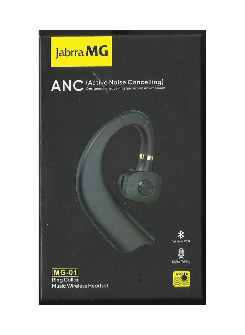 Generic - Bluetooth Headphone Headset with Microphone, Single Ear Bluetooth Headset for Running and Driving Suddenly (Black) - Image 1