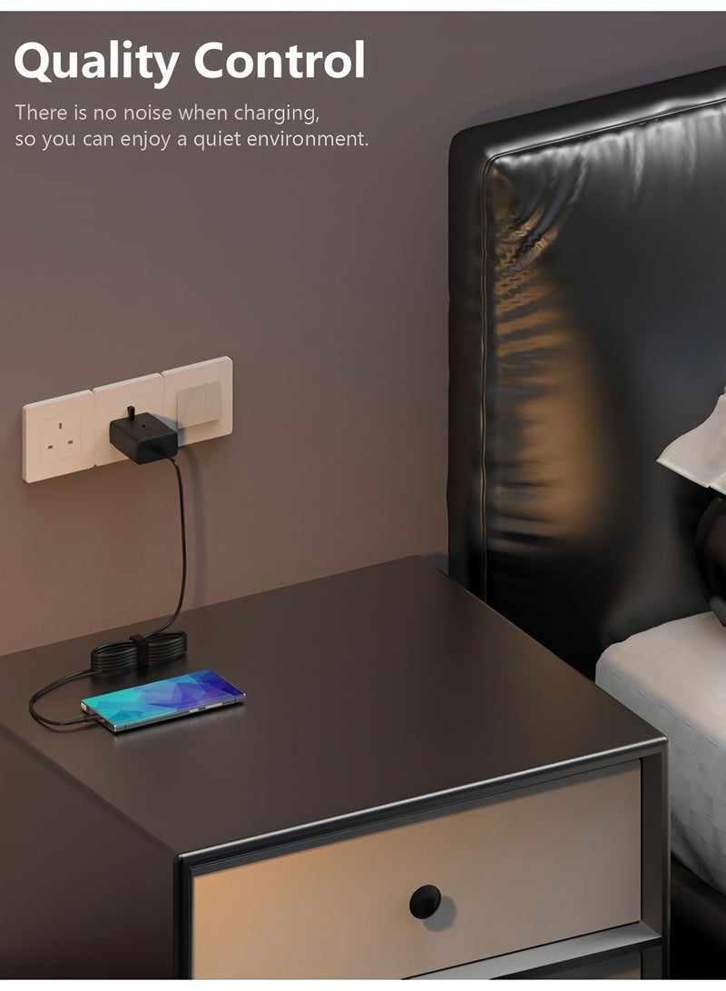 فليفيو شاحن من النوع C، كتلة شحن فائقة السرعة من النوع C بقوة 45 وات مع كابل شاحن USB C بطول 1 متر متوافق مع Samsung Galaxy S24 Ultra/S24/S24+/S23 Ultra/S23/S23+/S22 Ultra/S22+/S22/IPhone 16/16 Plus/16 Pro Max/15/15 Pro Max/15 Plus والمزيد - Image 5