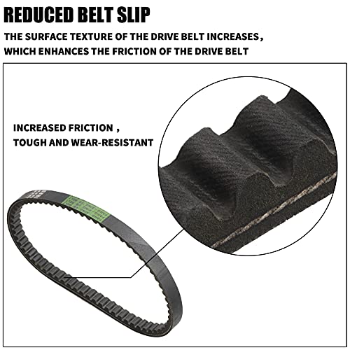 MRELC 139QMB Reinforced 669-18-30 Racing CVT Drive Belt Compatible with GY6 49cc 50cc， Roketa Baja Tank Jmstar Taotao Jonway Vespa Chinese Scooter Moped ATV (Pack of 1 V-Belt) - Image 2