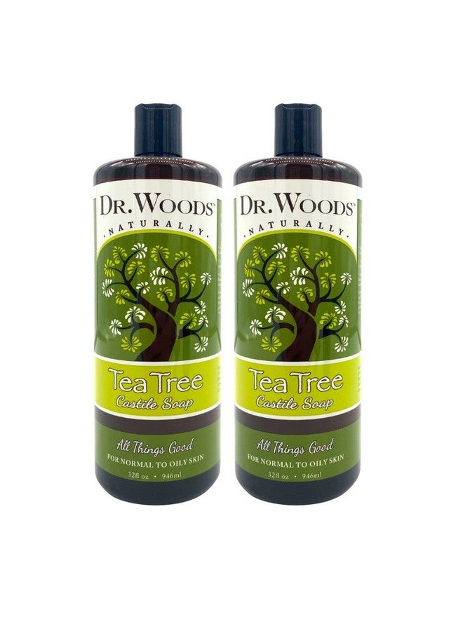 د.وودز صابون قشتالي سائل من شجرة الشاي النقي، 32 أونصة (عبوة من قطعتين) - Image 1