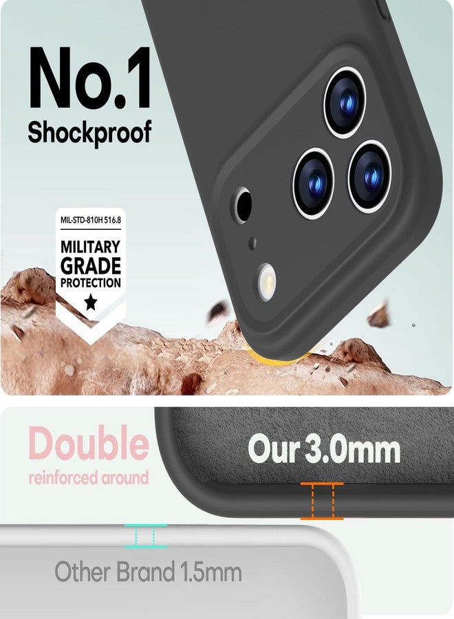 LOVE 3000 جراب هاتف مغناطيسي سيليكوني متوافق مع هاتف i17 Pro Max من LOVE 3000 (أسود) - Image 3