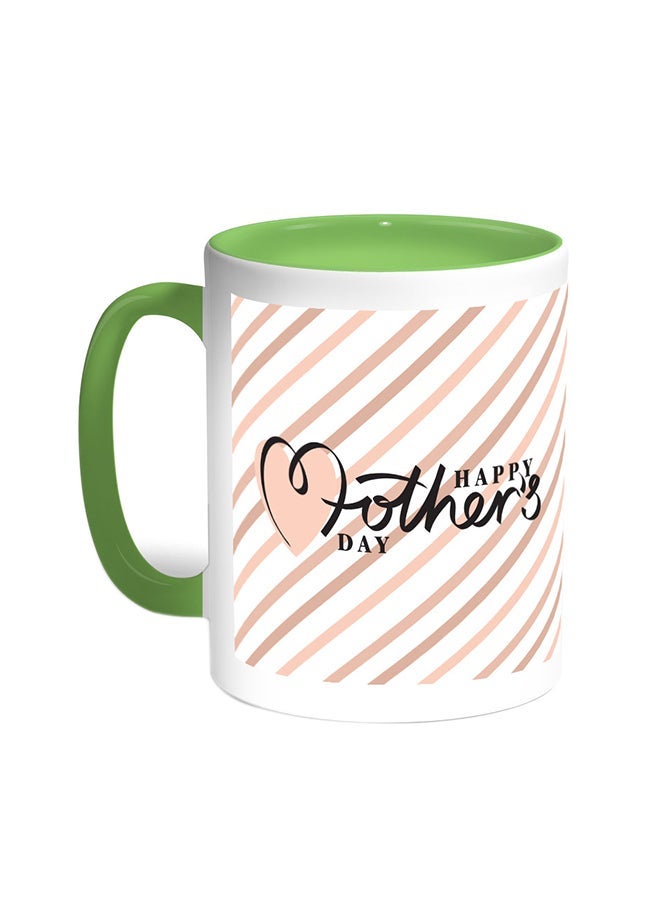 RYN Happy Mother's Day Printed Coffee Mug Green/White 11ounce