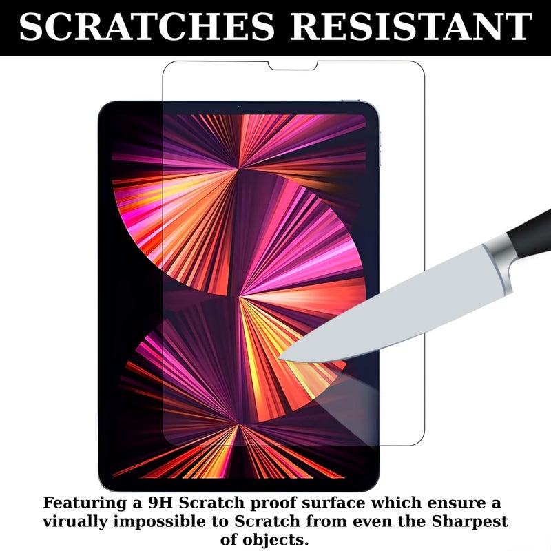 SPCORE Tempered Glass For iPad Air 4th 5th Generation/iPad Pro 11 inch 2022/2021/2020/2018 Full Screen Protector Guard - Pack of 1 - Image 3