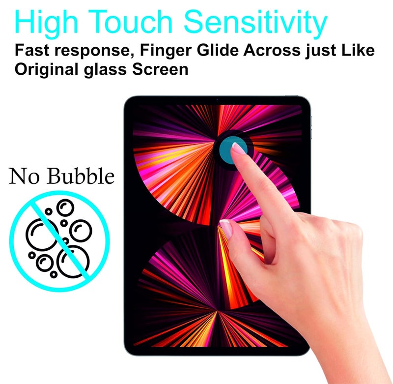 SPCORE Tempered Glass For iPad Air 4th 5th Generation/iPad Pro 11 inch 2022/2021/2020/2018 Full Screen Protector Guard - Pack of 1 - Image 4