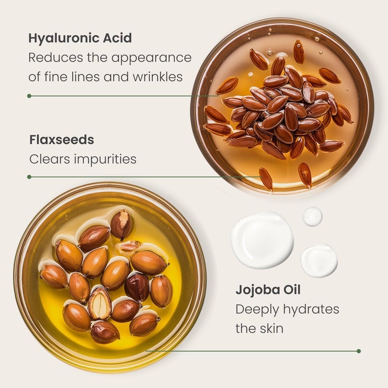 PLANTIFIQUE Korean Jojoba Oil Hyaluronic Acid Face Massage Serum Hydrating AntiAging Collagen Niacinamide Formula Perfect for Gua Sha Facial Massage Gift for Men Women - Image 3