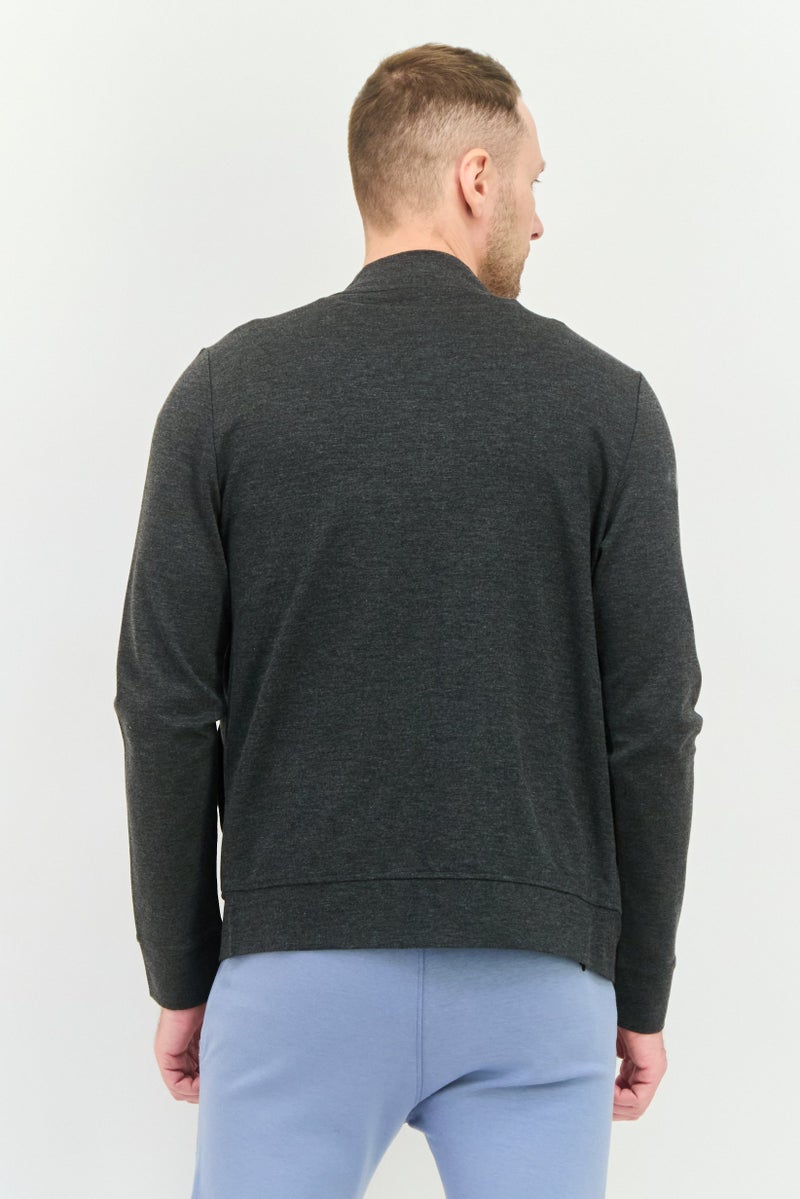 SKECHERS Men Sportswear Fit Long Sleeve Outdoor Sweatshirt, Charcoal - Image 3