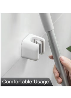 KASTWAVE Mop Holder 3 PCS Wall Mount Broom Stands Rack, Sturdy Self-Adhesive Cleaning Supplies Organizer, Anti-Slip Mop and Broom Holders, Wall Gripper for Bathroom, Kitchen, Garden, Garage Storage  - Image 3