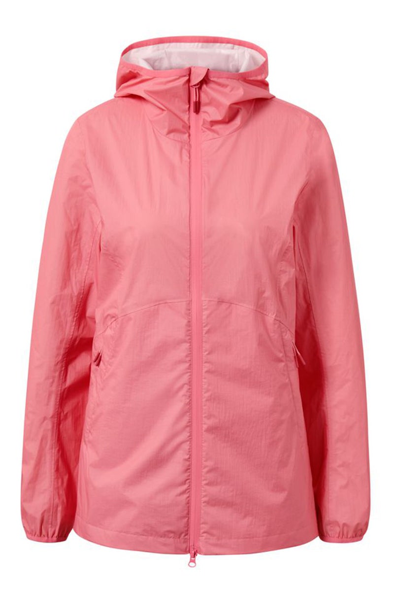 Tchibo Women Plain Hooded Wind Breaker Jacket, Pink  - Image 2