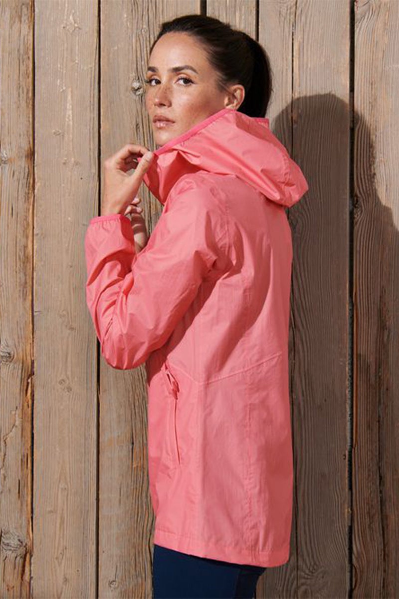 Tchibo Women Plain Hooded Wind Breaker Jacket, Pink  - Image 1