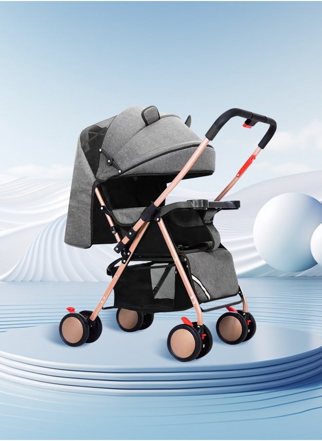 Soft Touch Baby Travel Stroller Foldable Baby Stroller Portable Travel Pram Multifunctional Newborn Infant Carriage for 0-3 Years Baby  - Image 1
