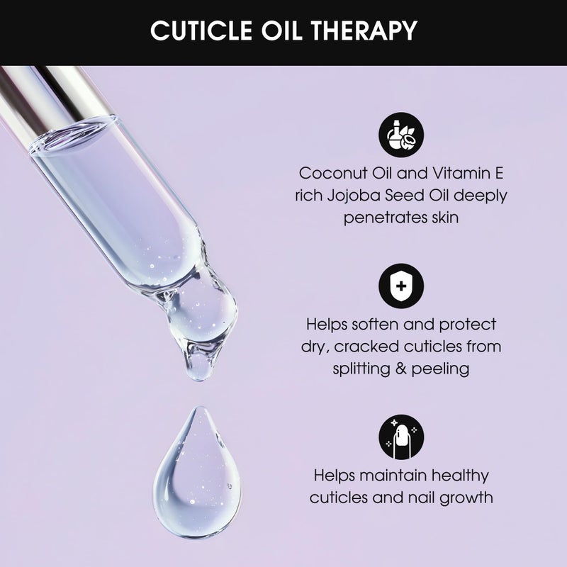 Deborah Lippmann Cuticle Oil, Hydrating Nail Care Treatment, Repair Dry Cuticles with Vitamin E and Coconut Oil, 0.50 Fl Oz - Image 3