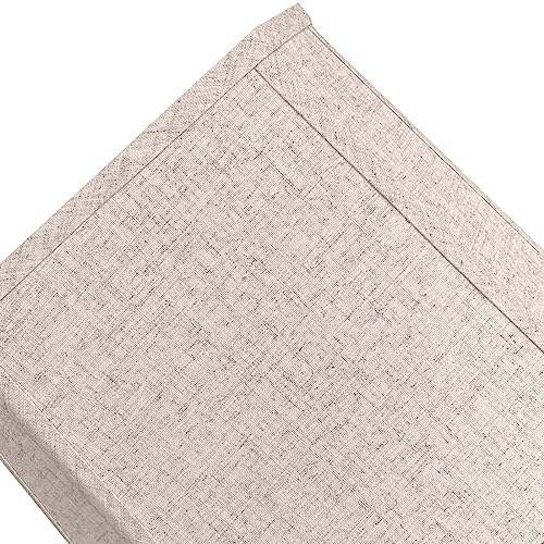 TOOTOO STAR Square cut corner lampshade, 10x13x10.5 inch medium table lamp shade floor lamp Beige Lamp shades Natural Linen Hand Crafted, Easy Assembly Required - Image 3