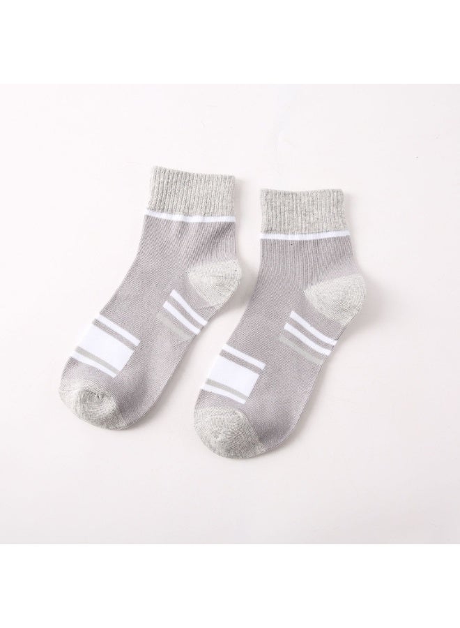KUYING Fashion Anti Slip Breathable Sports Socks Five Piece Set 