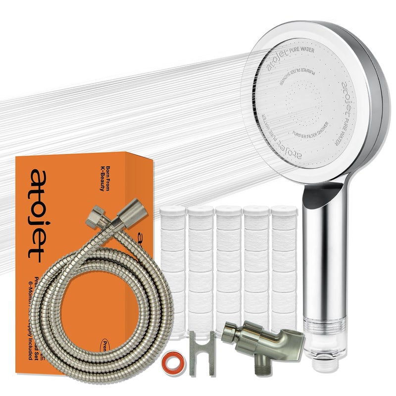 Atojet Premium Filter Shower Rooted in Koreas Luxury Beauty Culture Pure Carbon Filters for Softer Skin Smoother Hair Carbon Composite Filter l 6 Month Advanced Filtration Set JNE300CSET6MO - Image 2
