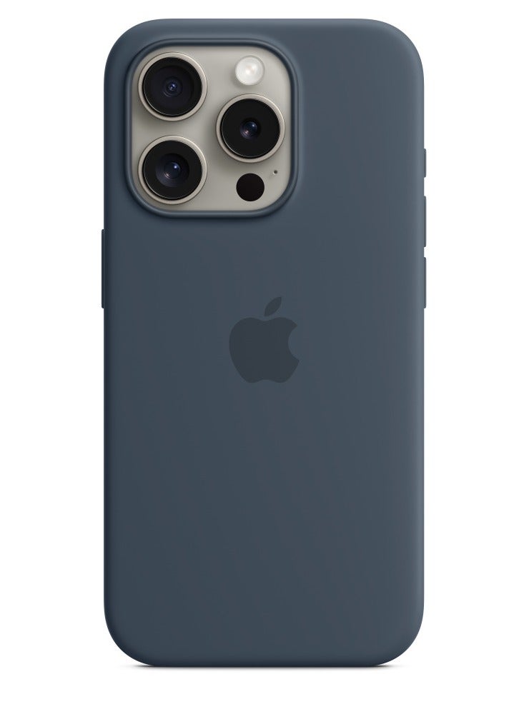 AROAQ Iphone Silicone Magnetic Case, Durable Silicone Case With Magsafe, Comfortable Soft Iphone Protection Case For Iphone 15 Pro Max, 15 Plus, Pro, ( Storm Blue Color ) - Image 1