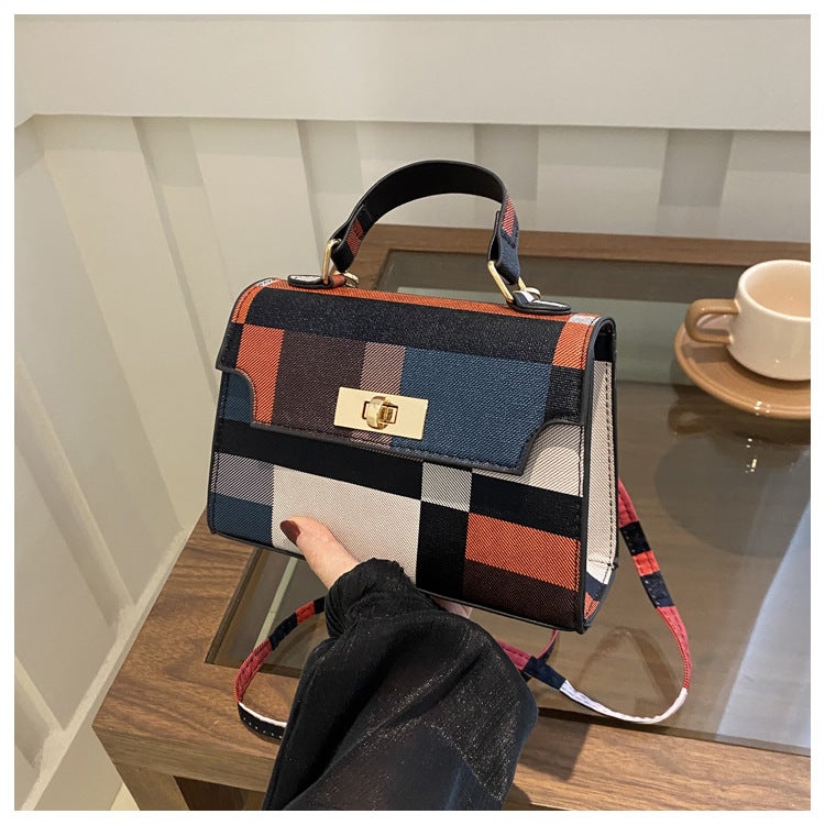 Colorful Prellis Bag Women'S 2024 Spring New Niche Design Handbag Retro High Color Value Crossbody Small Square Bag - Image 1