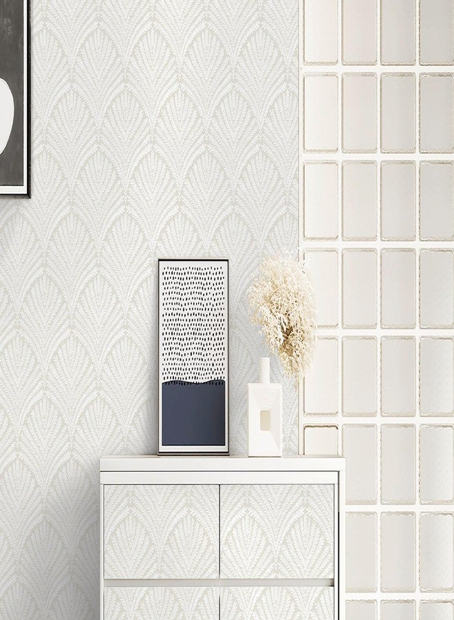 Ismoon Modern Peel & Stick Wallpaper - Removable, Geometric Boho Grey Contact Paper, Self-Adhesive Decorative Wallpaper for Bedroom, Bathroom, Cabinets - Vinyl, 16.1inx393in - Image 5