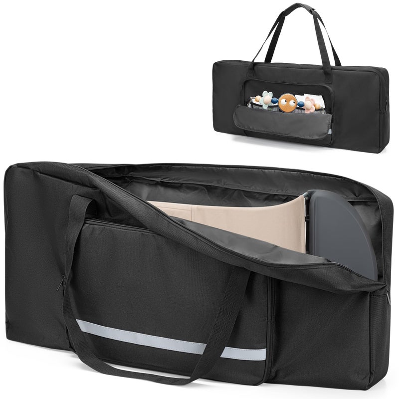 GRAOSO GRAOSO Baby Bouncer Transport Bag Bouncer Carrier Compatible with Baby Bjorn Bouncer Balance Soft and Bouncer Bliss Double Zipped Travel bag with shoulder Pad Black 