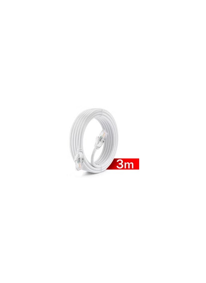 CATANES 2Packs CAT 6 RJ45 ethernet Patch Internet Cable with Gold platted Connectors onductor 24 AWG Supports Upto 1000mbps Speed 3 Meters (10 feet) Length / White  - Image 1