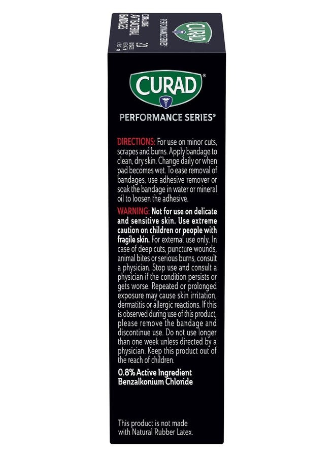CURAD Performance Series Antibacterial Bandages, Extreme Hold Adhesive Technology, Extra Long Flexible Fabric Bandages for Cuts, Scrapes, & Burns, Assorted Colors, 0.75" x 4.75", 480 Count - Image 4